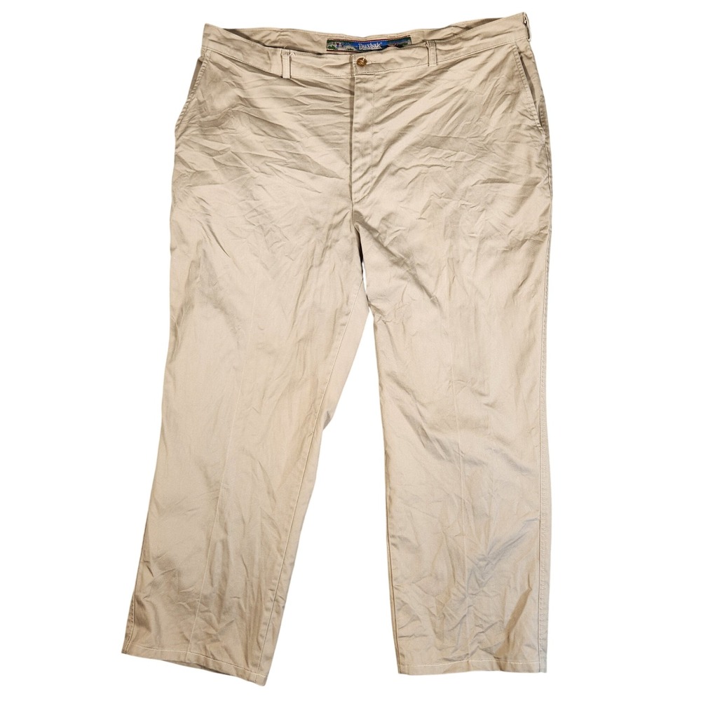 Duxbak Twill Hunting Pants Mens 44x30 Khaki Excellent Made in USA 94053124